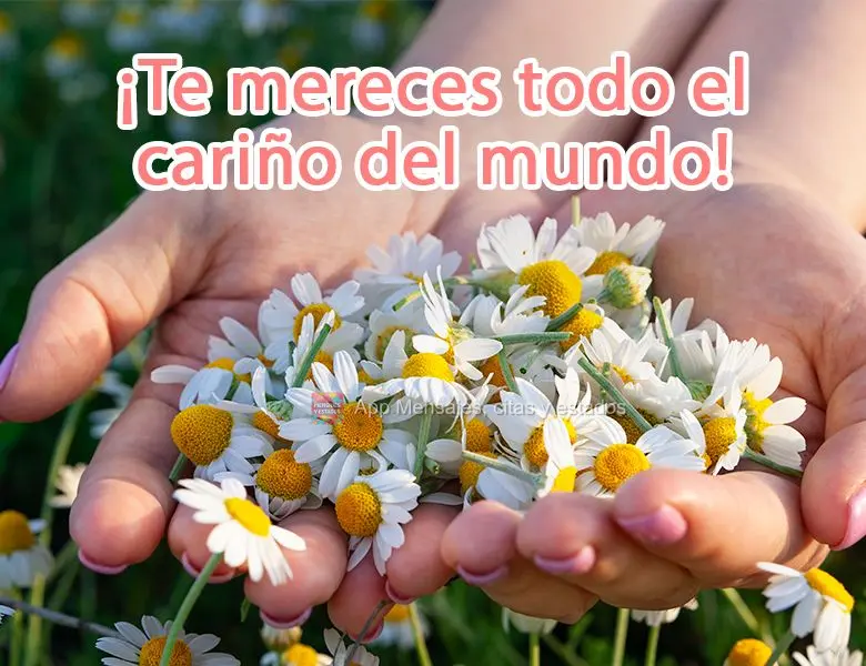¡Te mereces todo el cariño del mundo!