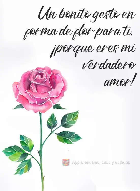 Un bonito gesto en forma de flor para ti, ¡porque eres mi verdadero amor!
