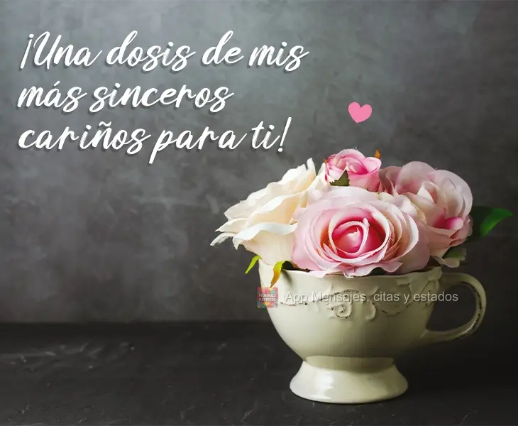 ¡Una dosis de mis más sinceros cariños para ti!