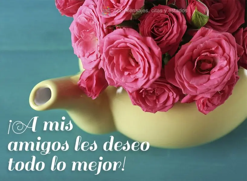 ¡A mis amigos les deseo todo lo mejor!