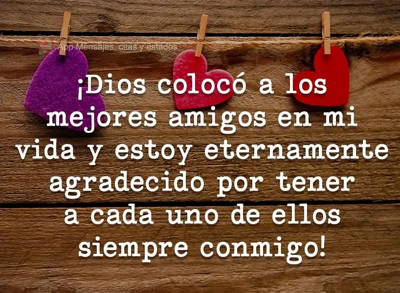 ¡Dios colocó a los mejores amigos en mi vida y estoy eternamente agradecido por tener a cada uno de ellos siempre conmigo!