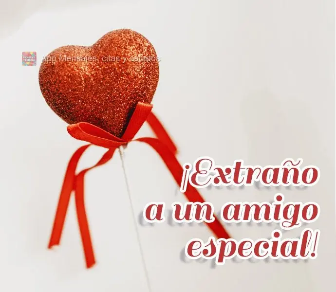 ¡Extraño a un amigo especial!