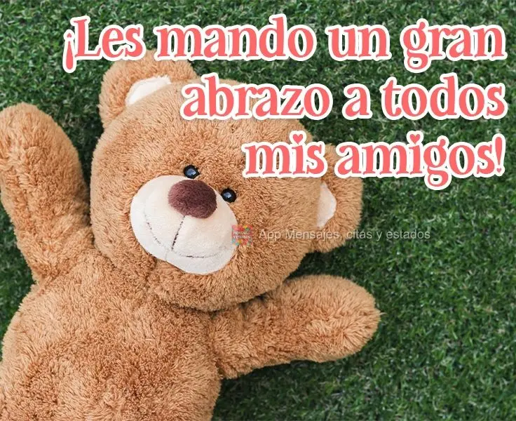 ¡Les mando un gran abrazo a todos mis amigos!
