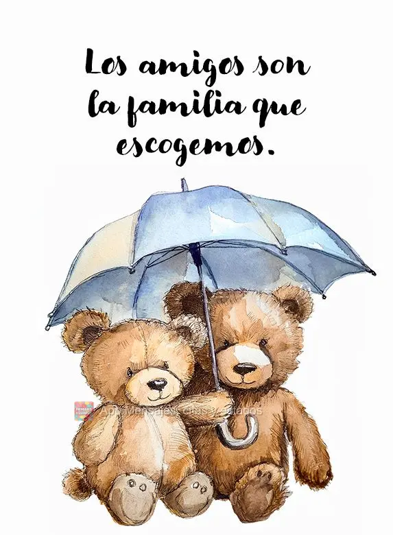 Los amigos son la familia que escogemos.