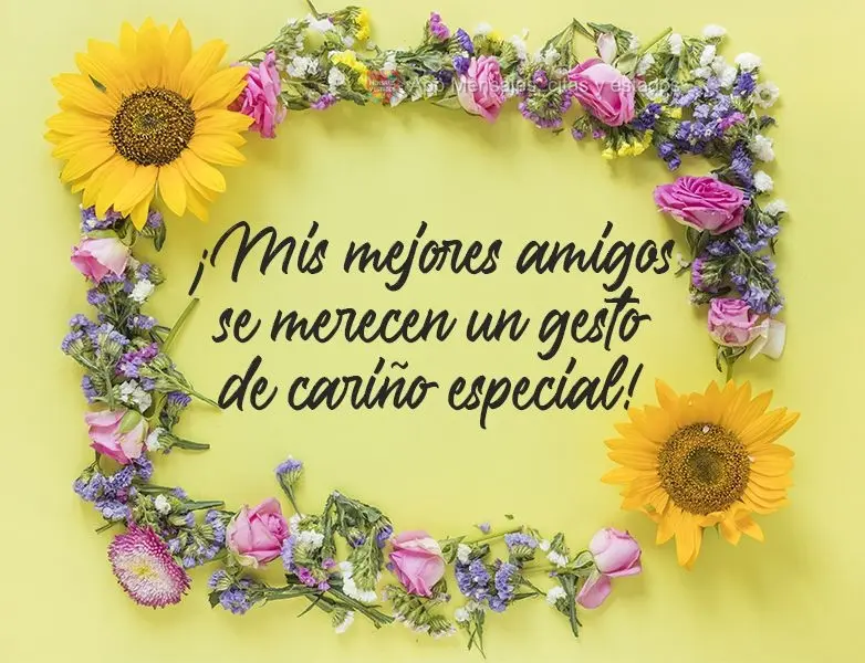 ¡Mis mejores amigos se merecen un gesto de cariño especial!