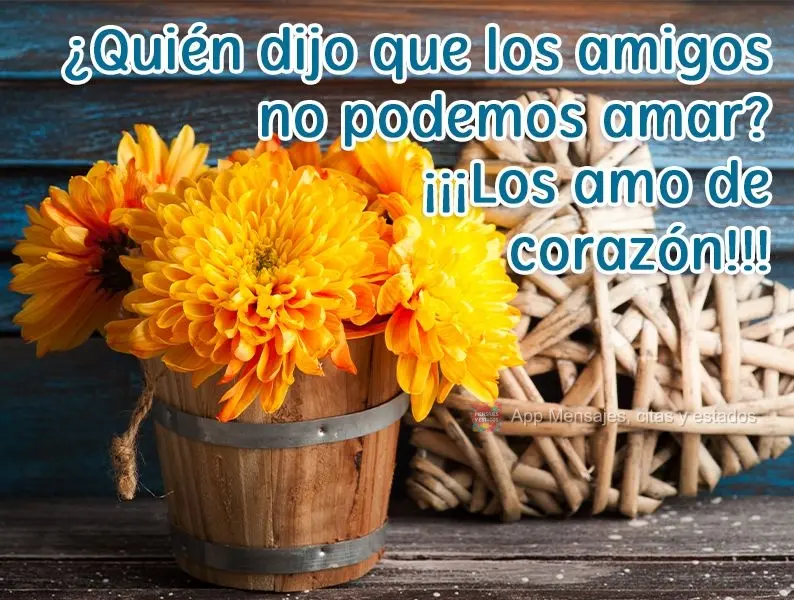 ¿Quién dijo que los amigos no podemos amar? ¡¡¡Los amo de corazón!!!