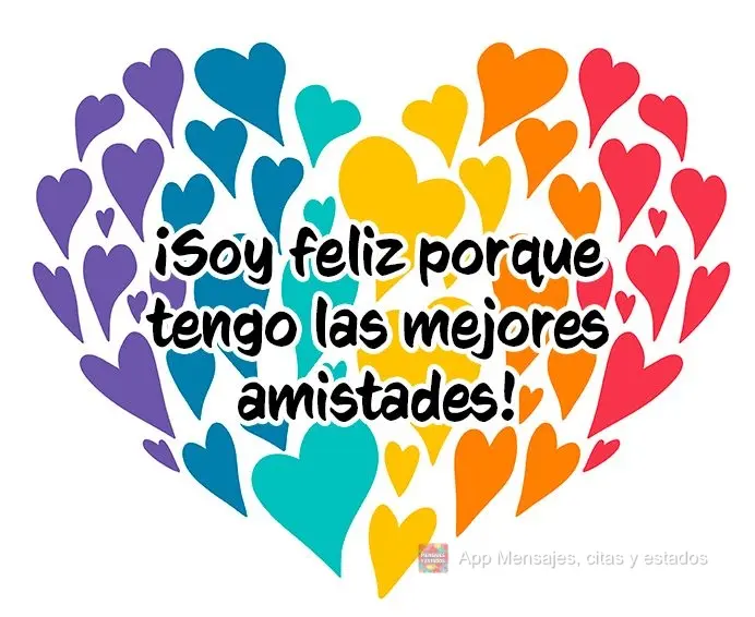 ¡Soy feliz porque tengo las mejores amistades!
