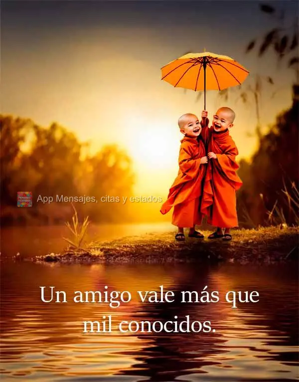 Un amigo vale más que mil conocidos.