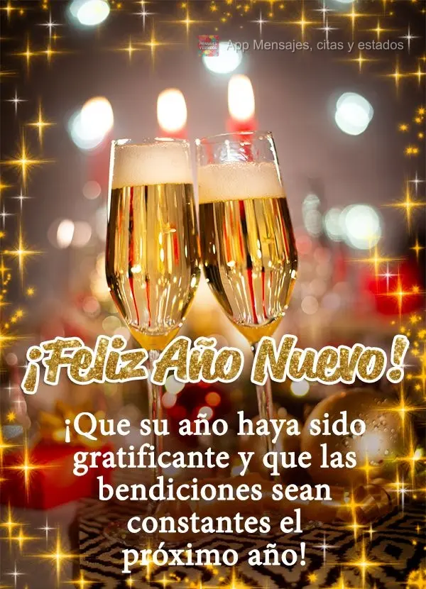 ¡Que su año haya sido gratificante y que las bendiciones sean constantes el próximo año! ¡Feliz Año Nuevo!