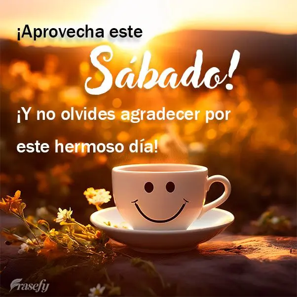 ¡Aprovecha este sábado! ¡Y no olvides agradecer por este hermoso día!