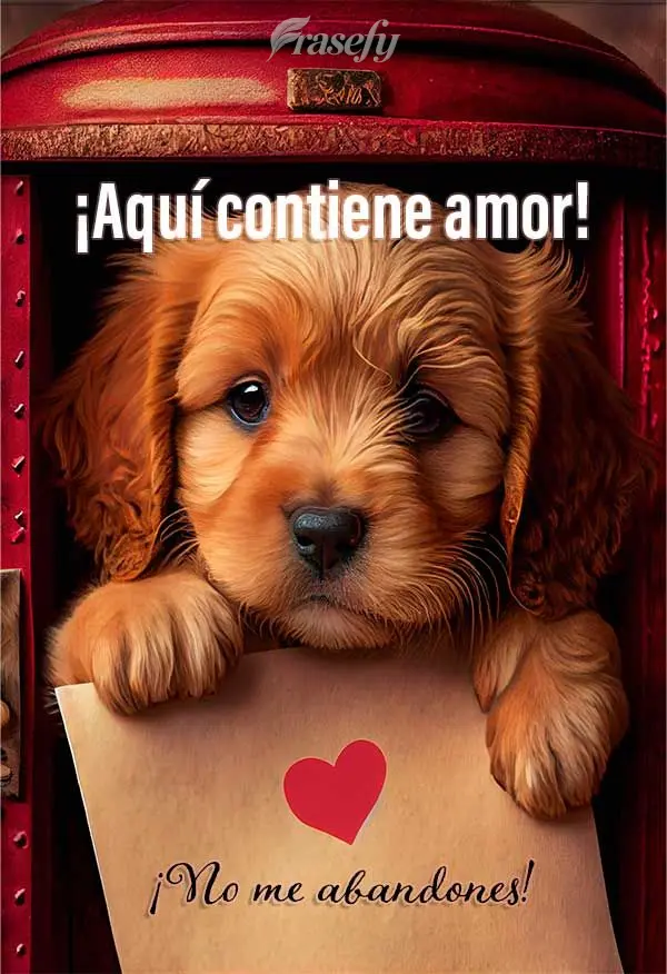 ¡Aquí contiene amor! ¡No me abandones!