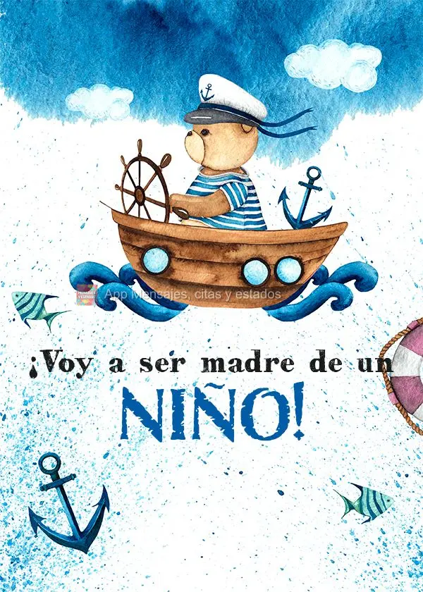 ¡Voy a ser madre de un niño!