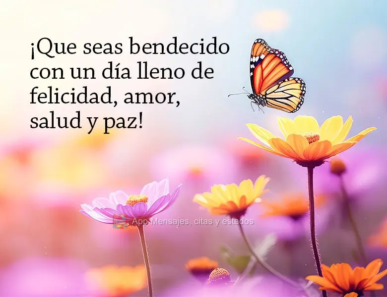 ¡Que seas bendecido con un día lleno de felicidad, amor, salud y paz!