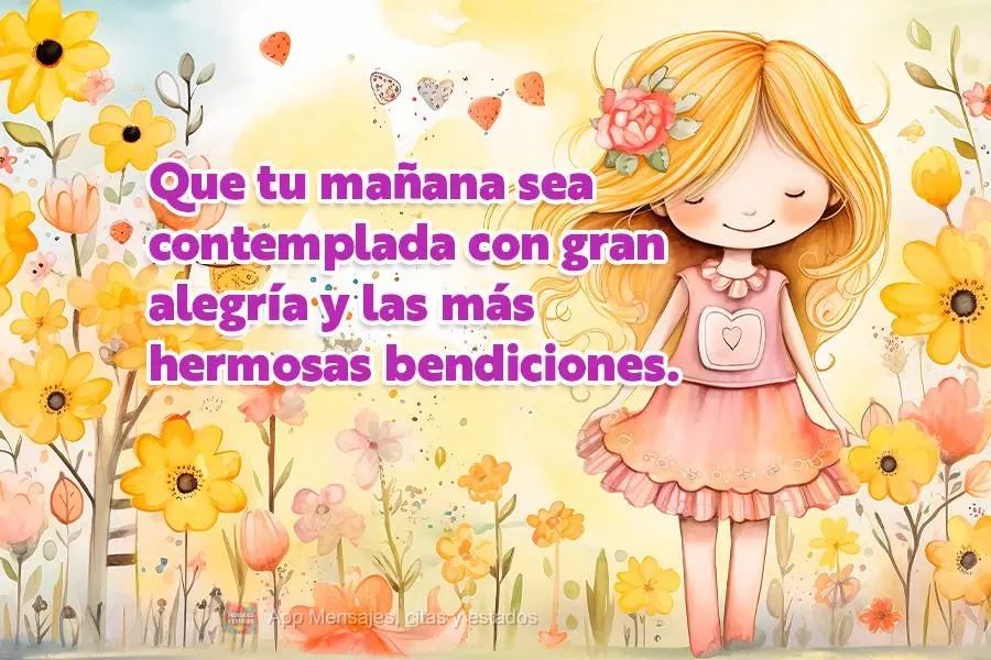 Que tu mañana sea contemplada con gran alegría y las más hermosas bendiciones.