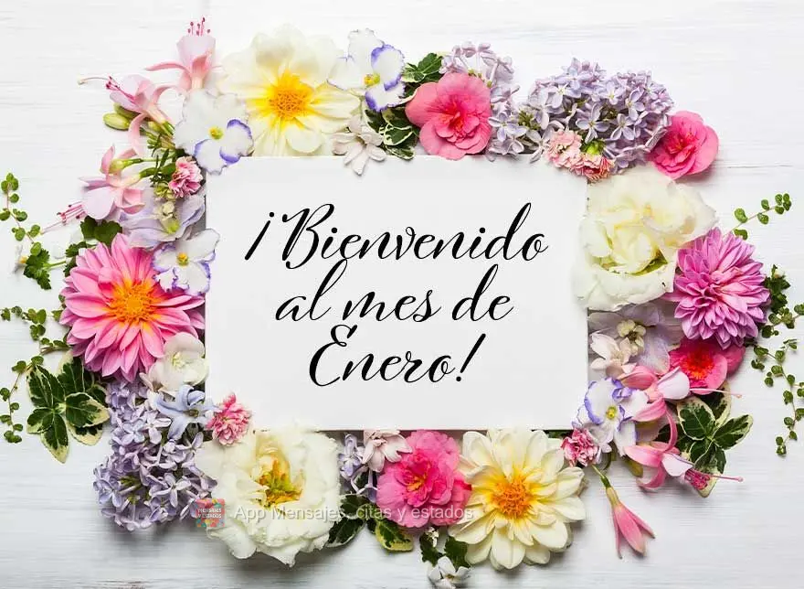 ¡Bienvenido al mes de enero!