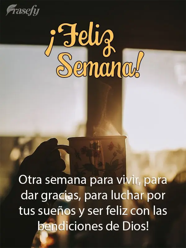 Mais uma semana para viver, para agradecer, para lutar pelos seus sonhos e ser feliz com as bênçãos de Deus! Feliz Semana!