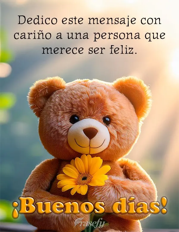 Dedico essa mensagem com carinho para uma pessoa que merece ser feliz! Bom dia!