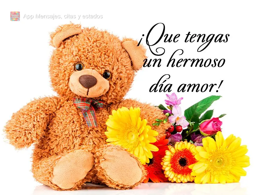 ¡Que tengas un hermoso día amor!