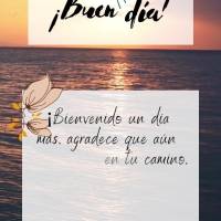 ¡Bienvenido un día más, agradece que aún hay luz en tu camino, mantente motivado porque hoy serás bendecido! ¡Buen día!