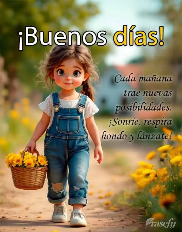 Cada mañana trae nuevas posibilidades. ¡Sonríe, respira hondo y lánzate! ¡Buenos días!