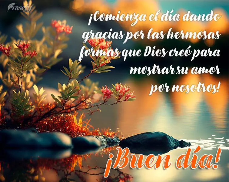 ¡Comienza el día dando gracias por las hermosas formas que Dios creó para mostrar su amor por nosotros! ¡Buen día!