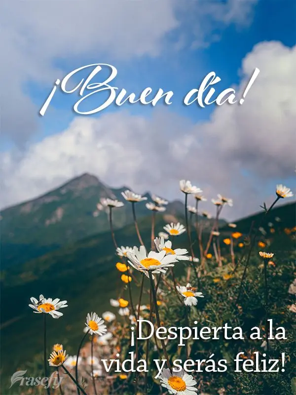 ¡Despierta a la vida y serás feliz! ¡Buen día!