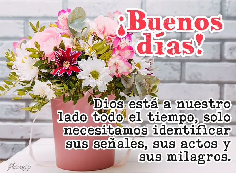 Dios está a nuestro lado todo el tiempo, solo necesitamos identificar sus señales, sus actos y sus milagros. ¡Buenos días!