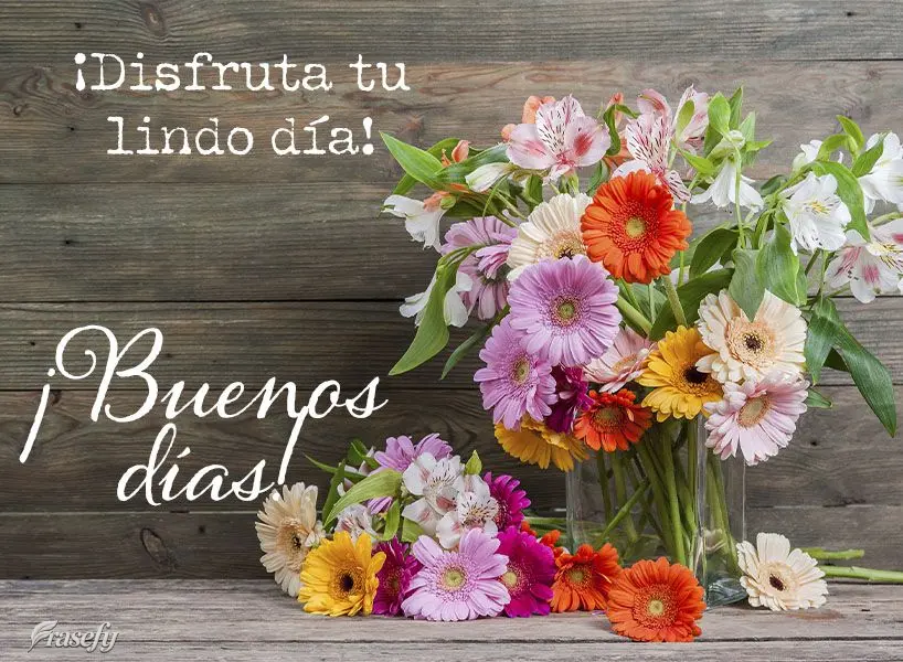 ¡Disfruta tu lindo día! ¡Buenos días!