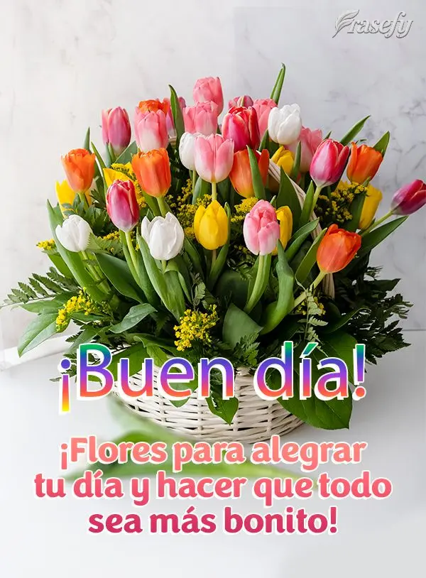 ¡Flores para alegrar tu día y hacer que todo sea más bonito! ¡Buen día!