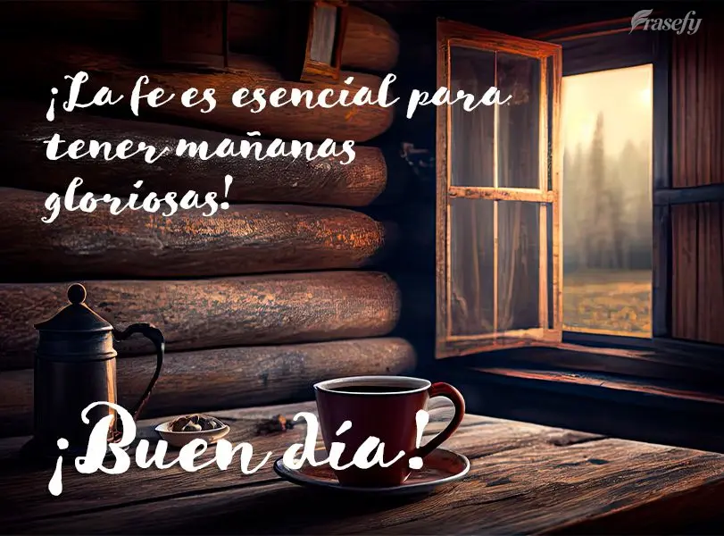 ¡La fe es esencial para tener mañanas gloriosas! ¡Buen día!