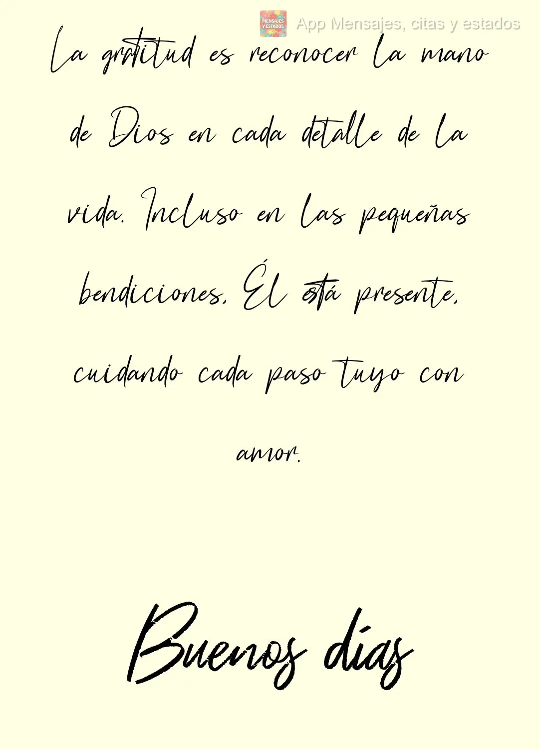 La gratitud es reconocer la mano de Dios en cada detalle de la vida. Incluso en las pequeñas bendiciones, Él está presente, cuidando cada paso tuyo co...