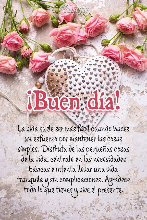 La vida suele ser más fácil cuando haces un esfuerzo por mantener las cosas simples. Disfruta de las pequeñas cosas de la vida, céntrate en las neces...