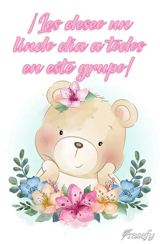 ¡Les deseo un lindo día a todos en este grupo!