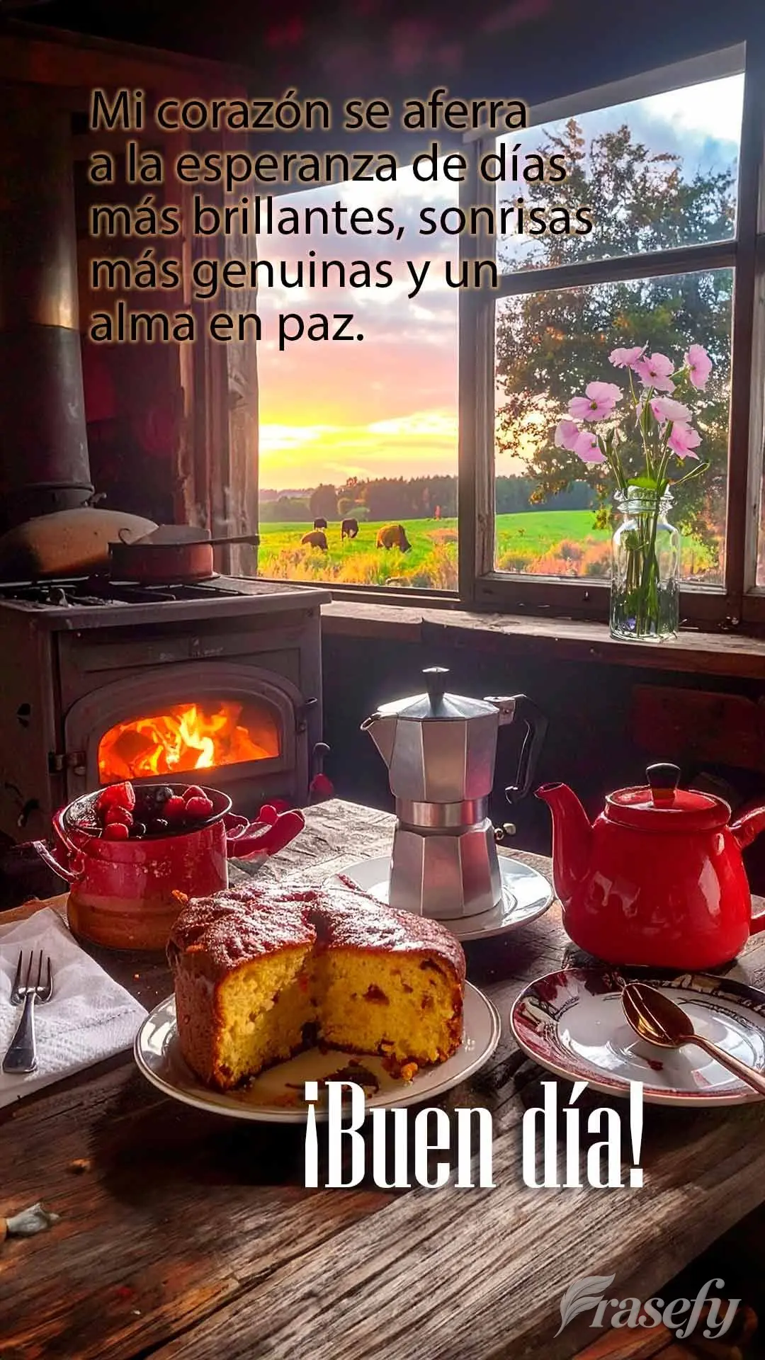 Mi corazón se aferra a la esperanza de días más brillantes, sonrisas más genuinas y un alma en paz. ¡Buenos días!