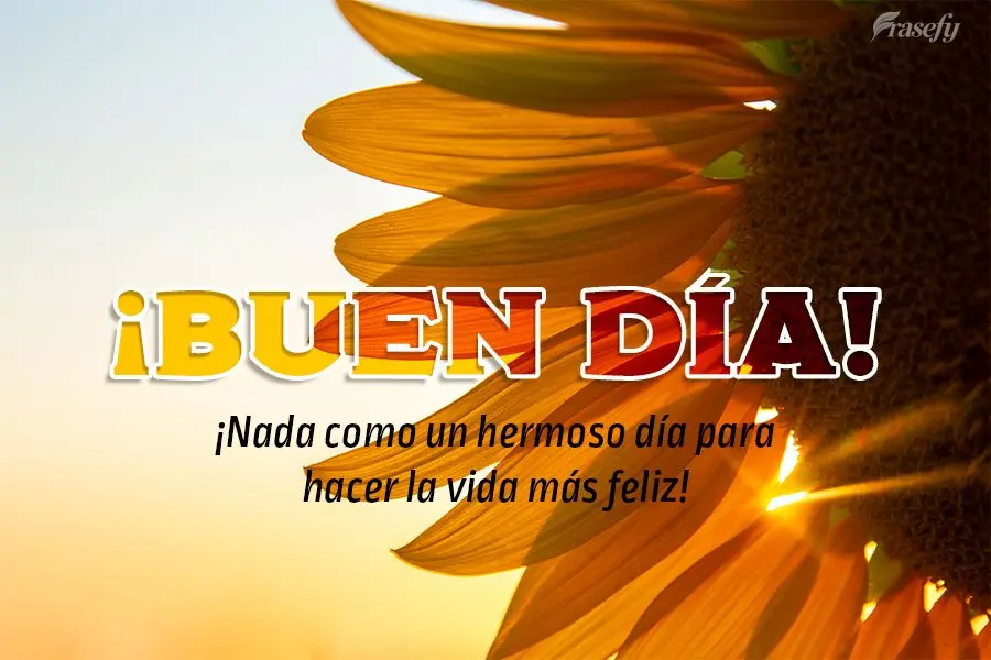 ¡Nada como un hermoso día para hacer la vida más feliz! ¡Buen día!
