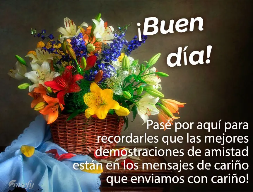 Pasé por aquí para recordarles que las mejores demostraciones de amistad están en los mensajes de cariño que enviamos con cariño! ¡Buen día!