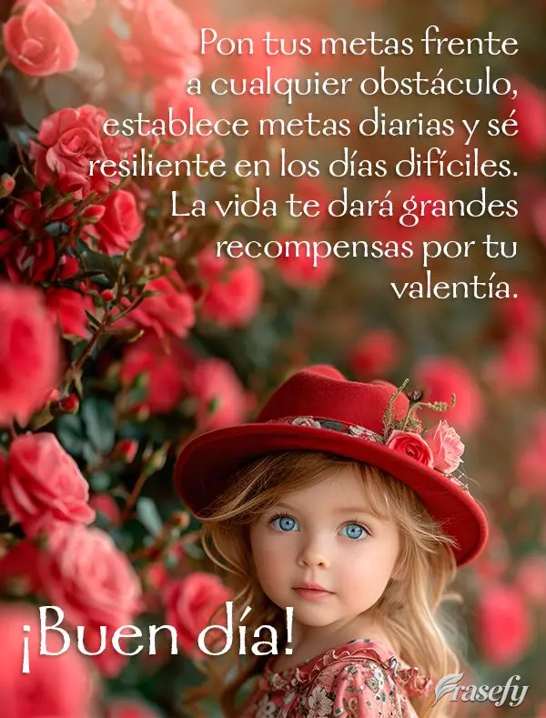 Pon tus metas frente a cualquier obstáculo, establece metas diarias y sé resiliente en los días difíciles. La vida te dará grandes recompensas por t...