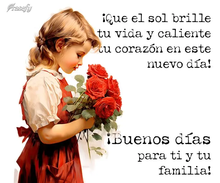 ¡Que el sol brille en tu vida y caliente tu corazón en este nuevo día! ¡Buenos días para ti y tu familia!