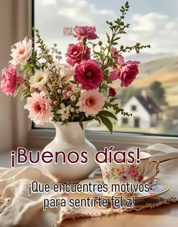 ¡Que encuentres motivos para sentirte feliz! ¡Buenos días!