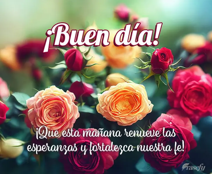 ¡Que esta mañana renueve las esperanzas y fortalezca nuestra fe! ¡Buen día!