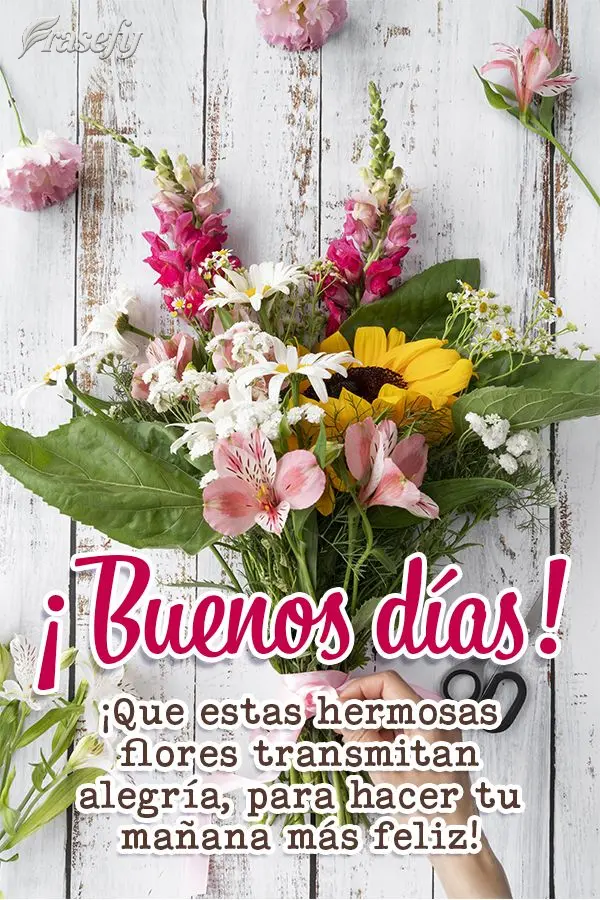 ¡Que estas hermosas flores transmitan alegría, para hacer tu mañana más feliz! ¡Buenos días!