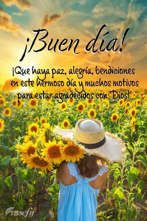 ¡Que haya paz, alegría, bendiciones en este hermoso día y muchos motivos para estar agradecidos con Dios! ¡Buen día!