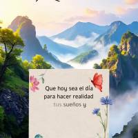 Que hoy sea el día para hacer realidad tus sueños y alcanzar tus metas. ¡Nunca dejes de luchar por lo que quieres! ¡Buen día!