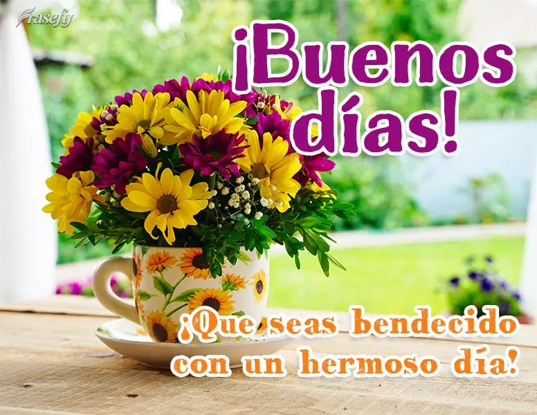 ¡Que seas bendecido con un hermoso día! ¡Buenos días!