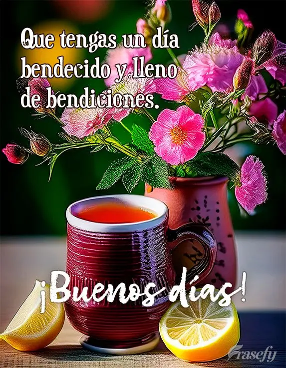 Que tengas un día bendecido y lleno de bendiciones. ¡Buenos días!