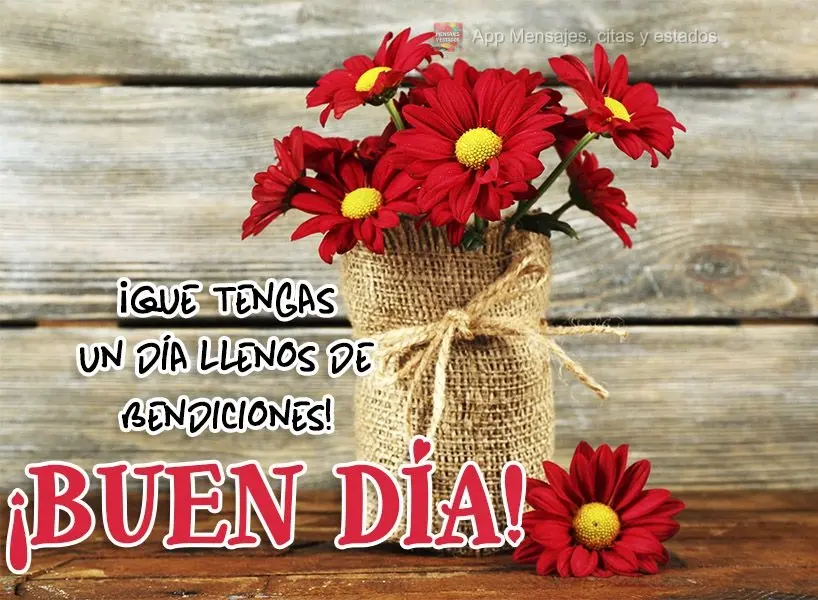 ¡Que tengas un día llenos de bendiciones! ¡Buen día!