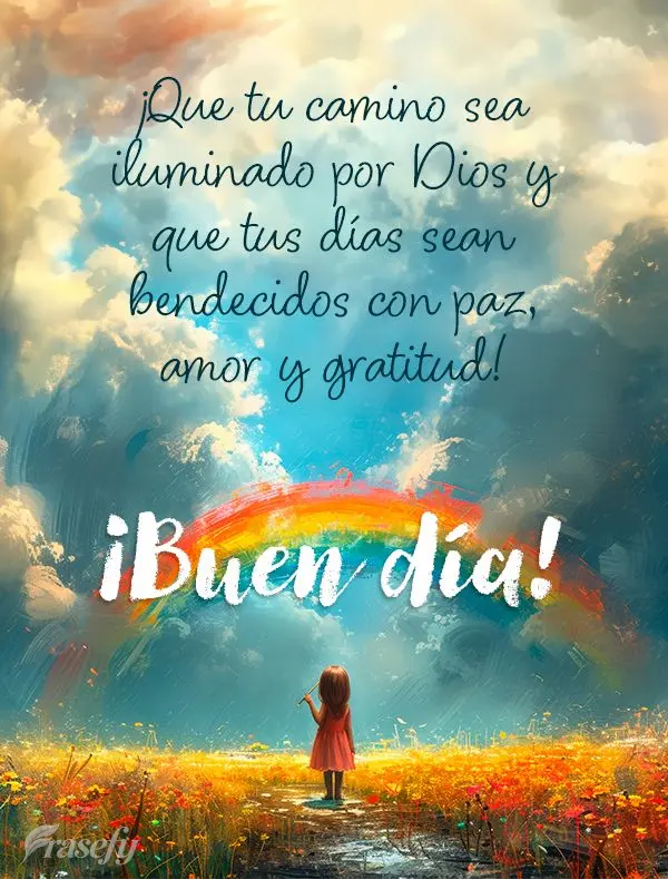 ¡Que tu camino sea iluminado por Dios y que tus días sean bendecidos con paz, amor y gratitud! ¡Buen día!