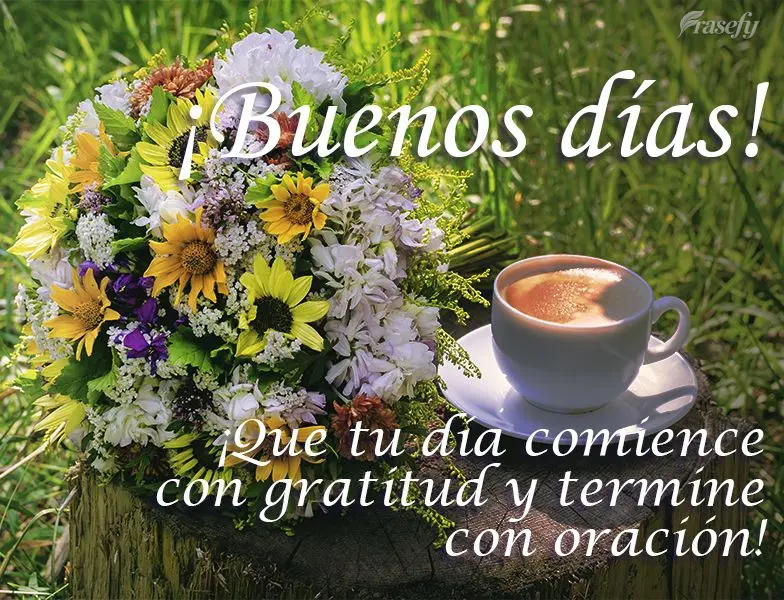 ¡Que tu día comience con gratitud y termine con oración! ¡Buenos días!
