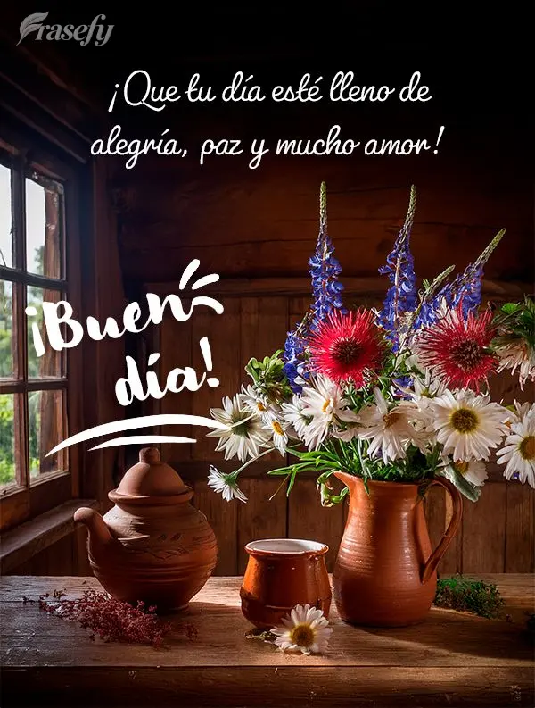 ¡Que tu día esté lleno de alegría, paz y mucho amor! ¡Buen día!