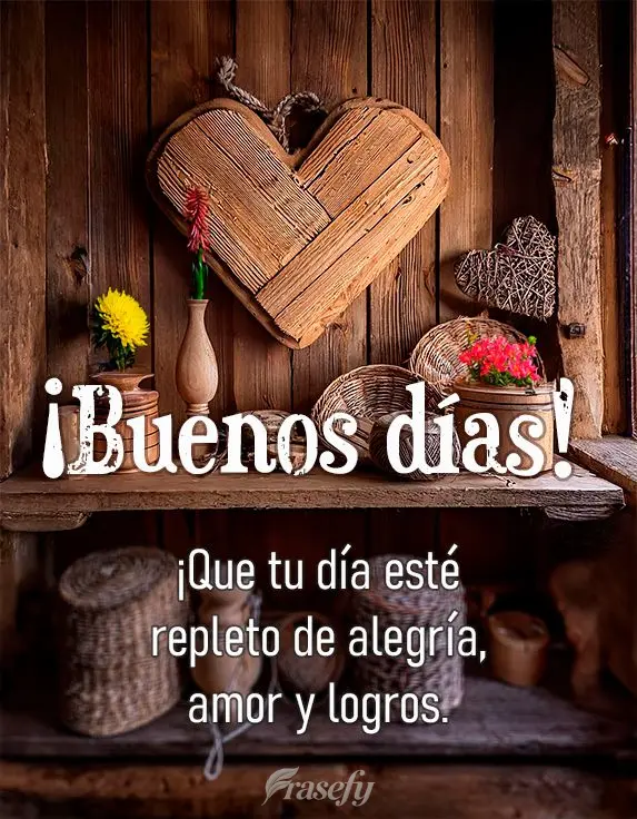 ¡Que tu día esté repleto de alegría, amor y logros. ¡Buenos días!